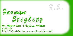 herman stiglitz business card